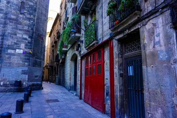 巴塞罗那市的全景和街景 西班牙巴塞罗那 — 图库照片