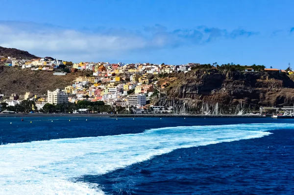 La Gomera ada manzarası, Spains Kanarya Adası 'nın en küçük ikinci adasıdır. La Gomera, İspanya.