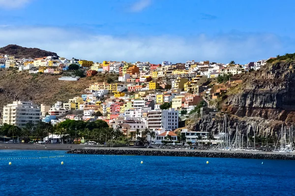 La Gomera ada manzarası, Spains Kanarya Adası 'nın en küçük ikinci adasıdır. La Gomera, İspanya.