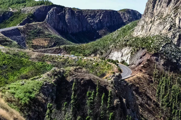 La Gomera ada manzarası, Spains Kanarya Adası 'nın en küçük ikinci adasıdır. La Gomera, İspanya.
