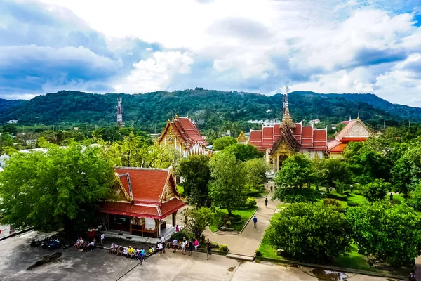 Wat Chalong Een Historische Mijlpaal Boeddhistische Tempel Phuket Chalong Bay — Stockfoto