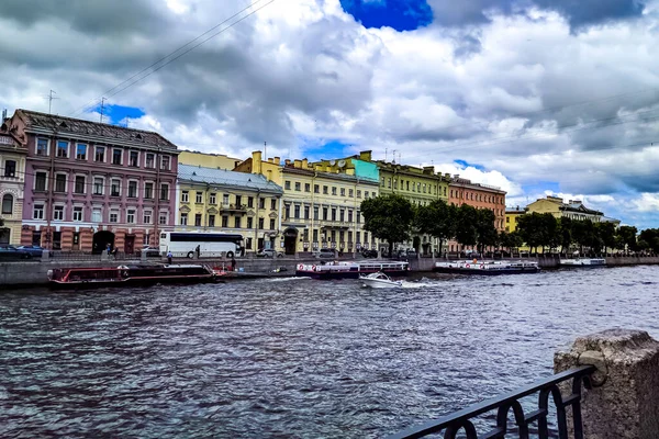 Panorama São Petersburgo Com Edifícios Históricos Arquitetura Ruas Canais São — Fotografia de Stock