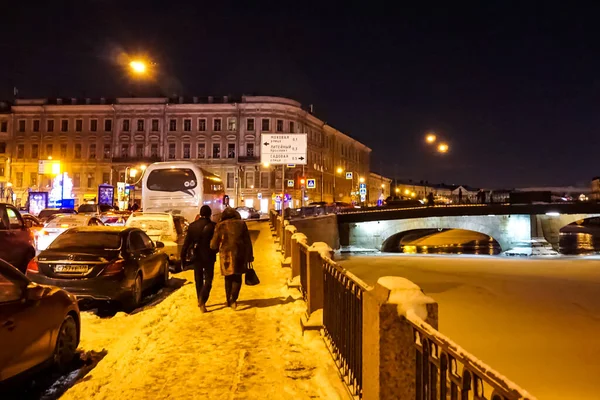 Панорама Санкт Петербурга Зимой Историческими Зданиями Архитектурой Улицами Каналами Санкт — стоковое фото