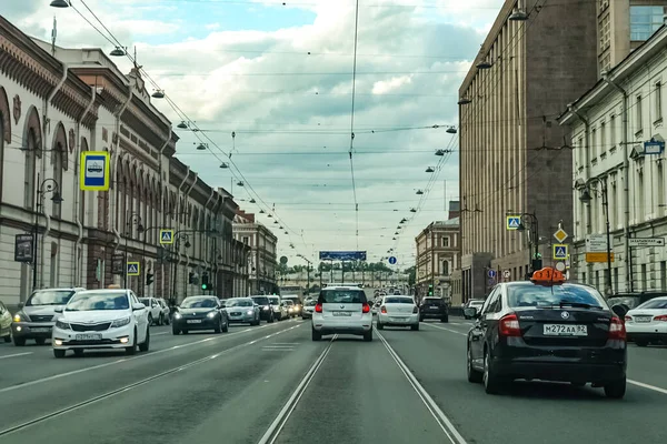 Panorama Petersburga Zabytkowymi Budynkami Architekturą Ulicami Kanałami Petersburgu Rosja — Zdjęcie stockowe