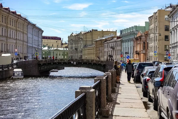 상트페테르부르크 파노라마 역사적 운하가 러시아 상트페테르부르크 — 스톡 사진