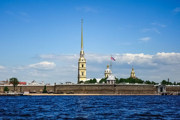 Saints Peter and Paul Cathedral known as Petropavlovskaya Krepost in Saint Petersburg, Russia.