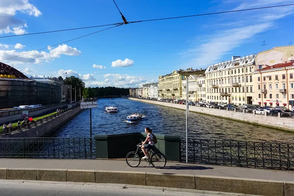 San Pietroburgo Panorama Con Edifici Storici Architettura Strade Canali San — Foto Stock