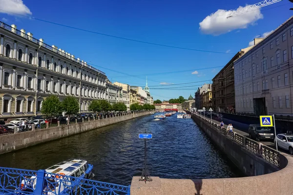 Санкт Петербурзька Панорама Історичними Будівлями Каналами Санкт Петербурзі Росія — стокове фото