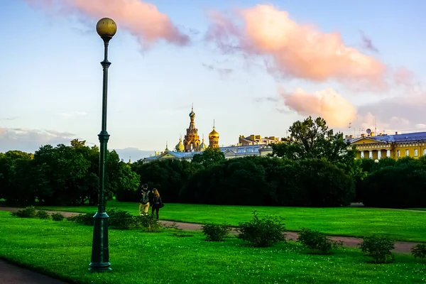 Panorama Sankt Petersburga Zabytkowymi Budynkami Ulice Kanały Architektoniczne Sankt Petersburgu — Zdjęcie stockowe