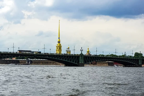 Panorama Sint Petersburg Met Historische Gebouwen Architectuur Straten Grachten Sint — Stockfoto