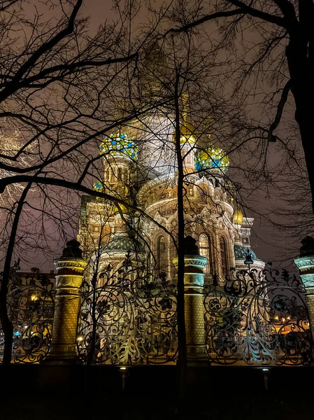 Церква Спасителя Пролитій Крові Санкт Петербурзі Росія — стокове фото