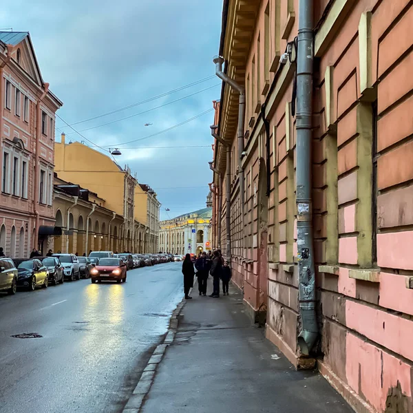 Sankt Petersburg Panorama Med Historiska Byggnader Arkitektur Gator Och Kanaler — Stockfoto