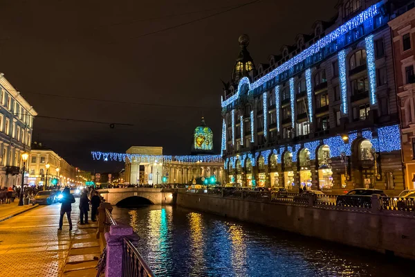 Санкт Петербурзьке Різдво Новий Рік Зимових Прикрас Санкт Петербург Росія — стокове фото