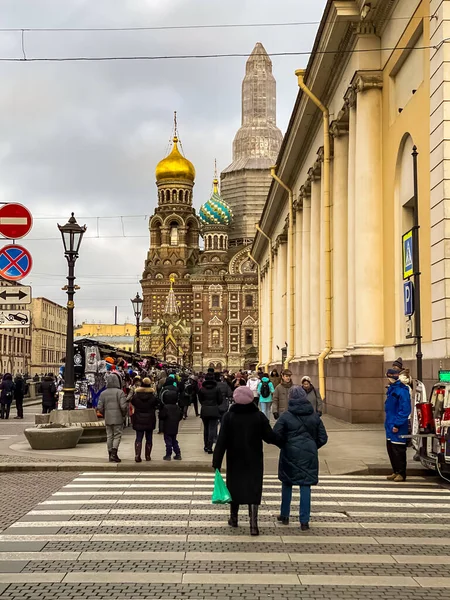 Санкт Петербургская Панорама Исторических Зданий Улиц Каналов Санкт Петербурге Россия — стоковое фото