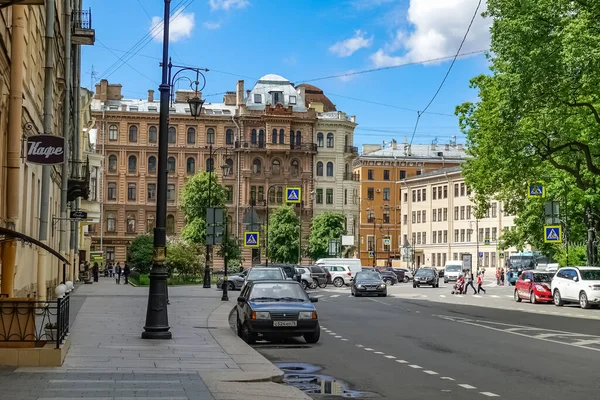 San Pietroburgo Panorama Con Edifici Storici Architettura Strade Canali San — Foto Stock