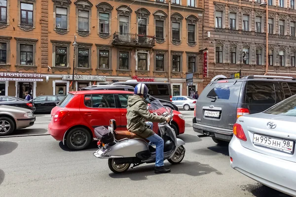 Saint Petersburg Panorama Dengan Bangunan Bersejarah Arsitektur Jalan Jalan Dan — Stok Foto