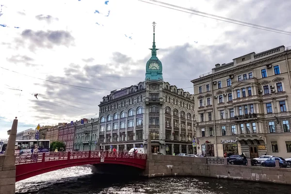 San Petersburgo Panorama Con Edificios Históricos Arquitectura Calles Canales San — Foto de Stock