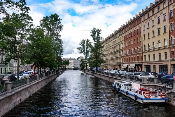 Panorama Sankt Petersburga Zabytkowymi Budynkami Ulice Kanały Architektoniczne Sankt Petersburgu — Zdjęcie stockowe