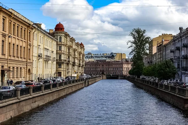 Санкт Петербурзька Панорама Історичними Будівлями Каналами Санкт Петербурзі Росія — стокове фото