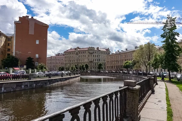 Panorama Sankt Petersburga Zabytkowymi Budynkami Ulice Kanały Architektoniczne Sankt Petersburgu — Zdjęcie stockowe