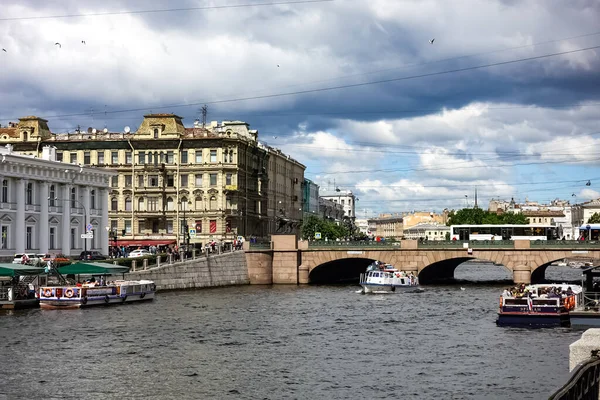 San Pietroburgo Panorama Con Edifici Storici Architettura Strade Canali San — Foto Stock