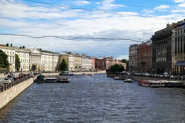 San Pietroburgo Panorama Con Edifici Storici Architettura Strade Canali San — Foto Stock