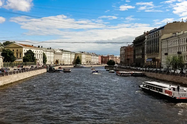 Санкт Петербурзька Панорама Історичними Будівлями Каналами Санкт Петербурзі Росія — стокове фото