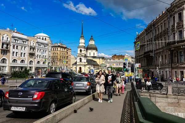 San Petersburgo Panorama Con Edificios Históricos Arquitectura Calles Canales San — Foto de Stock