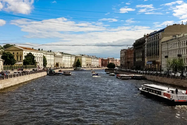 Panorama Sankt Petersburga Zabytkowymi Budynkami Ulice Kanały Architektoniczne Sankt Petersburgu — Zdjęcie stockowe