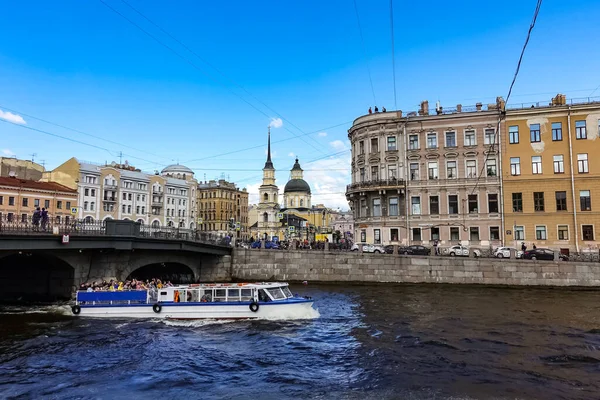 圣彼得堡全景 具有历史建筑 建筑街道和运河 俄罗斯圣彼得堡 — 图库照片