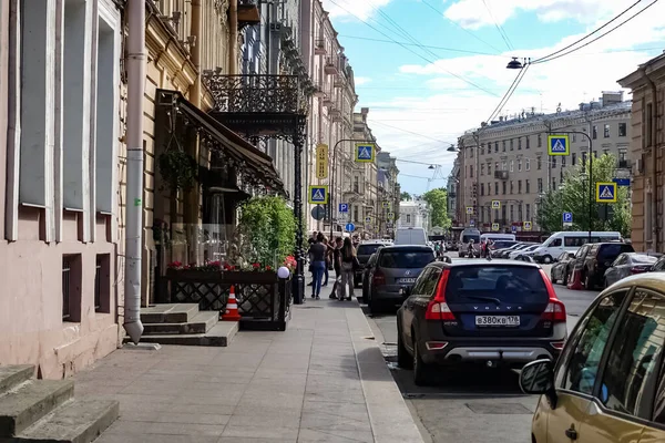 Sankt Petersburg Panorama Mit Historischen Gebäuden Architektur Straßen Und Kanäle — Stockfoto