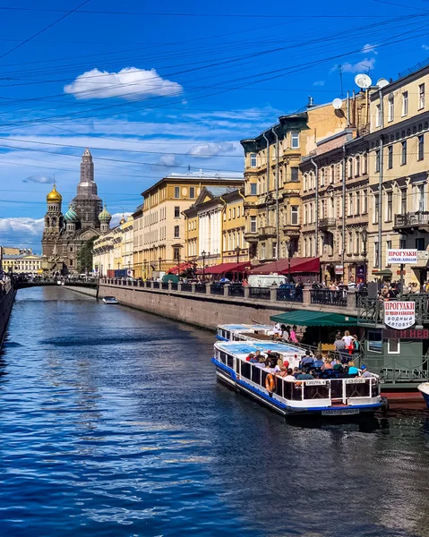 Panorama Sankt Petersburga Zabytkowymi Budynkami Ulice Kanały Architektoniczne Sankt Petersburgu — Zdjęcie stockowe