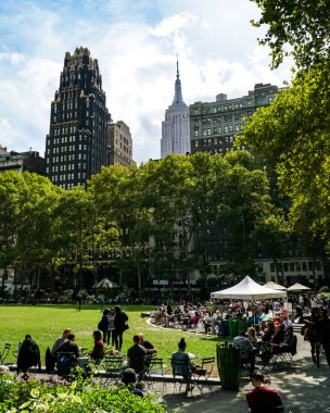 New York, Manhattan 'daki Bryant Park' ta. Manhattan, New York.