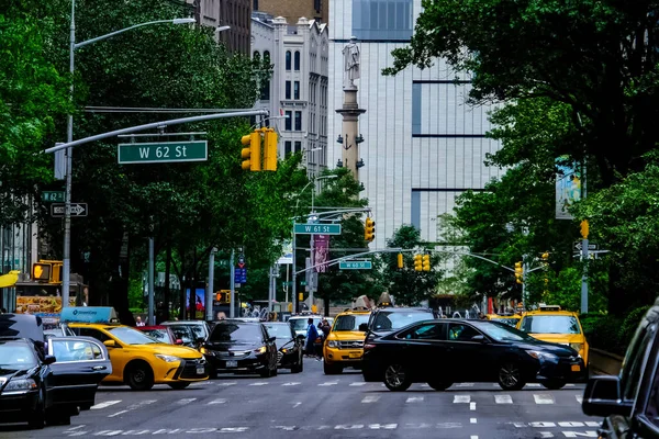 New York City Manhattan Utcai Panoráma Sárga New York City — Stock Fotó