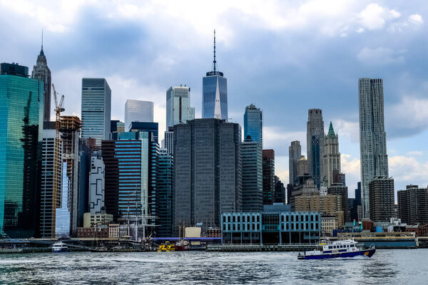 New York City Manhattan skyline panorama. Manhattan, New York.