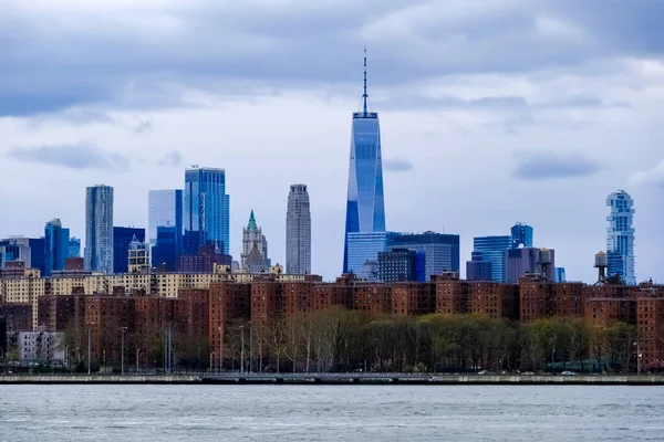 New York City Manhattans Skyline Panorama Manhattan New York — Stockfoto