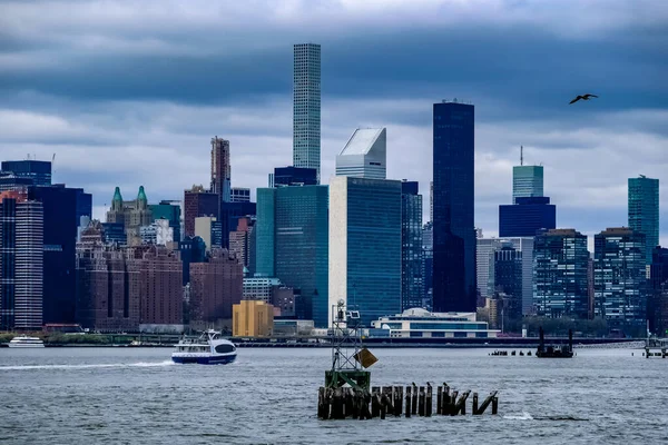 New York City Manhattans Skyline Panorama Manhattan New York — Stockfoto