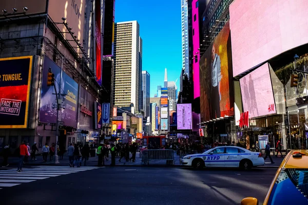 New York City Manhattan Utcai Panoráma Sárga New York City — Stock Fotó