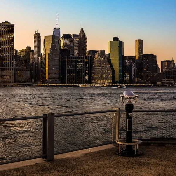 New York City Manhattans Skyline Panorama Manhattan New York — Stockfoto