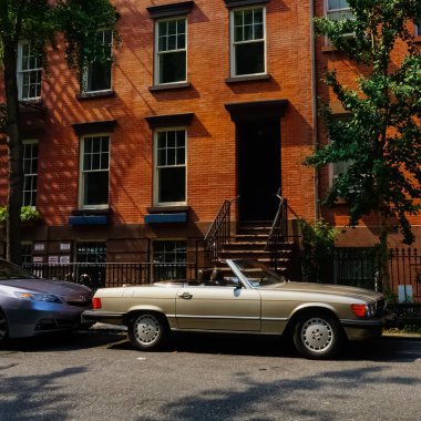 New York City Manhattan sokağı panoraması. Manhattan, New York.