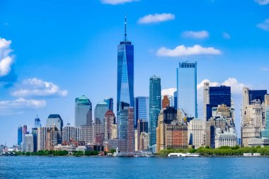 New York City Manhattan silueti. Manhattan, New York.