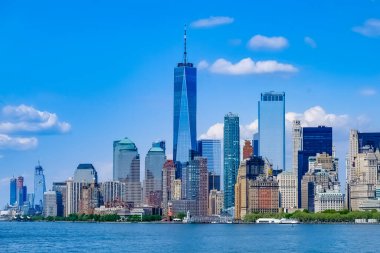 New York City Manhattan silueti. Manhattan, New York.