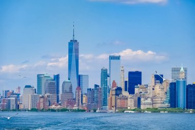 New York City Manhattan silueti. Manhattan, New York.