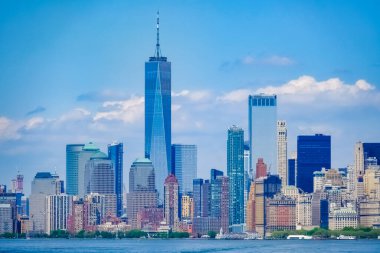 New York City Manhattan silueti. Manhattan, New York.