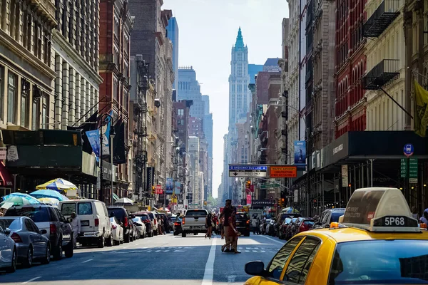 Broadway Nova Iorque Com Táxis Amarelos Cidade Nova Iorque Nas — Fotografia de Stock