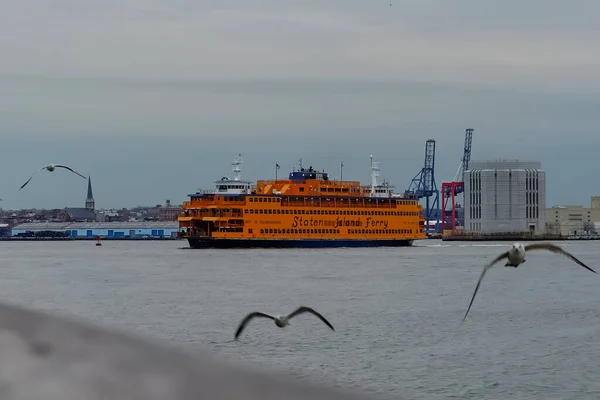 Ferry Staten Island Estatua Libertad Nueva York Estados Unidos —  Fotos de Stock