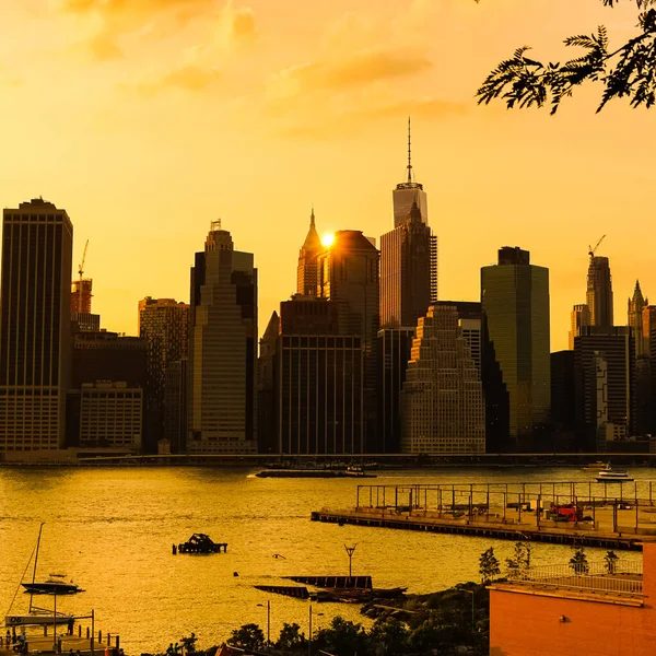 New York City Manhattan Skyline Panorama Manhattan New York — Stock Photo, Image