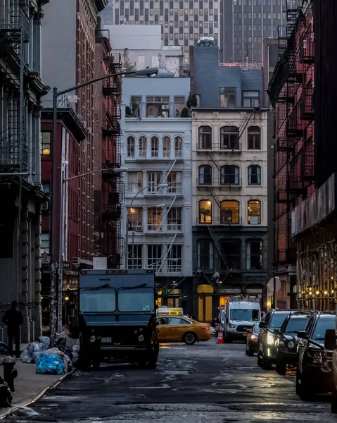 New York City Manhattan Straßenpanorama Mit Gelben New York City — Stockfoto