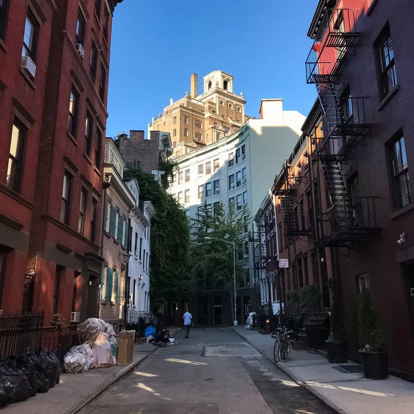 Nova Iorque Panorama Rua Manhattan Com Táxis Amarelos Nova Iorque — Fotografia de Stock