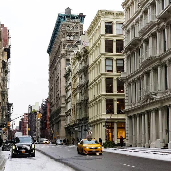 New York City Manhattan Street Panorama Med Gula New York — Stockfoto